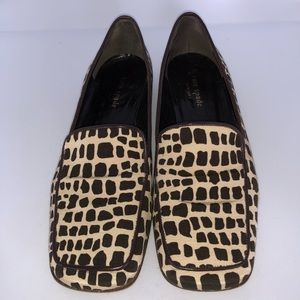 Kate Spade Penny lizard print loafers